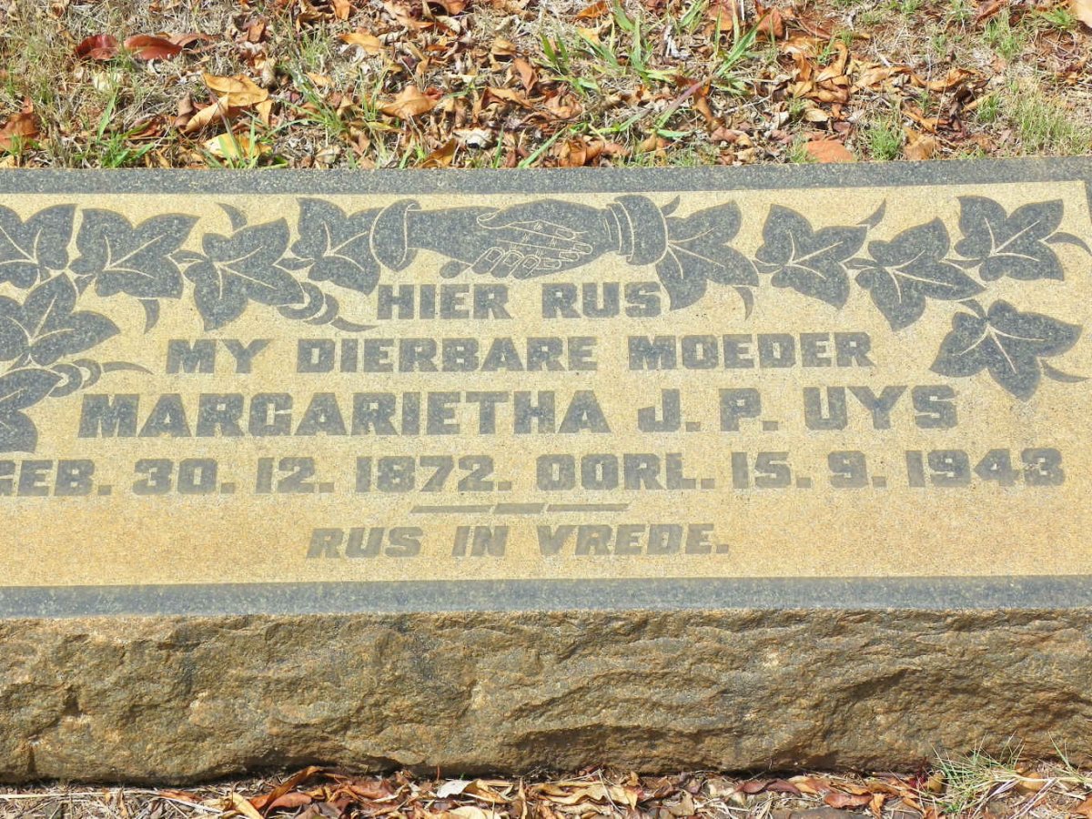UYS Margarietha J.P. 1872-1943