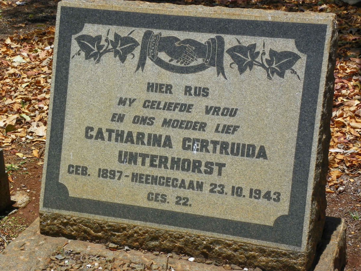 UNTERHORST Catharina Gertruida 1897-1943