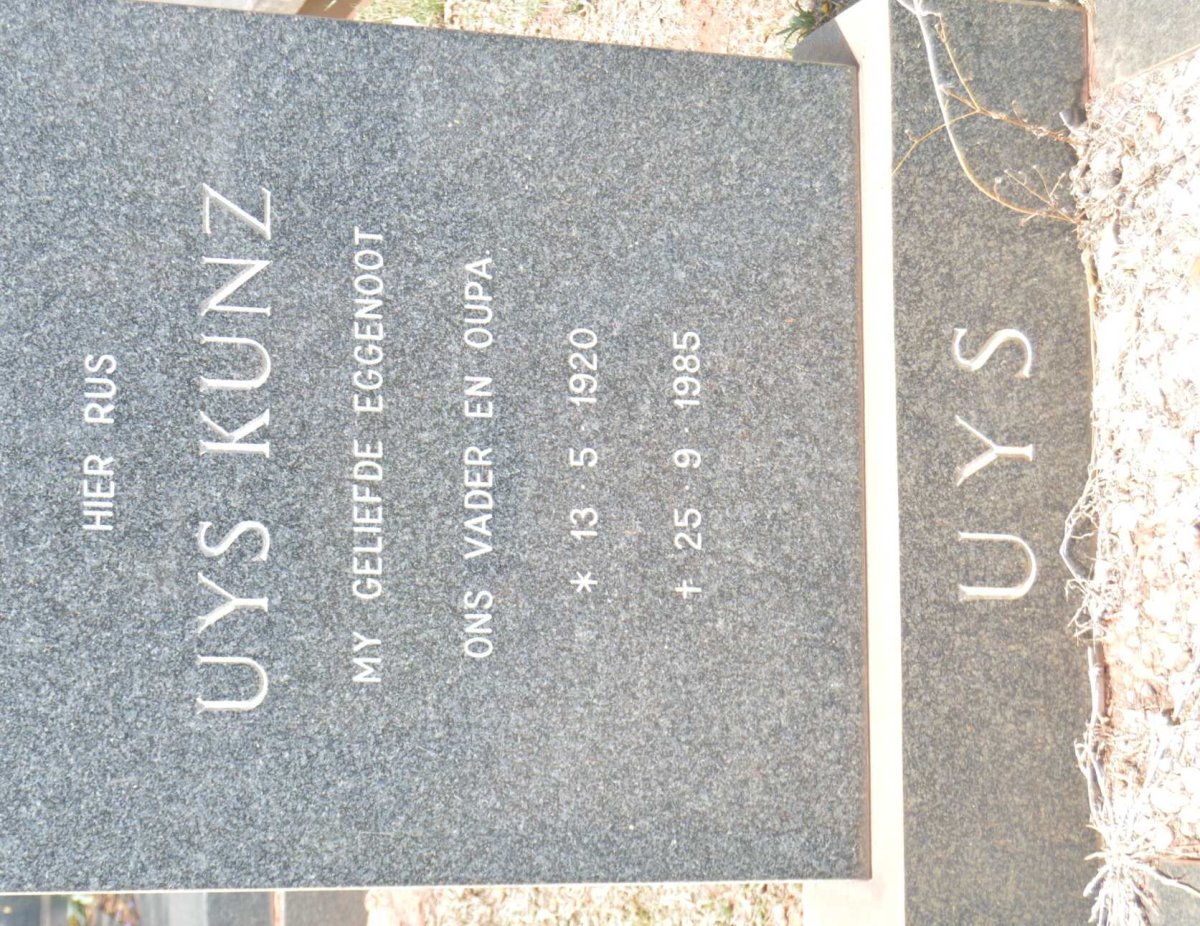 UYS Kunz 1920-1985
