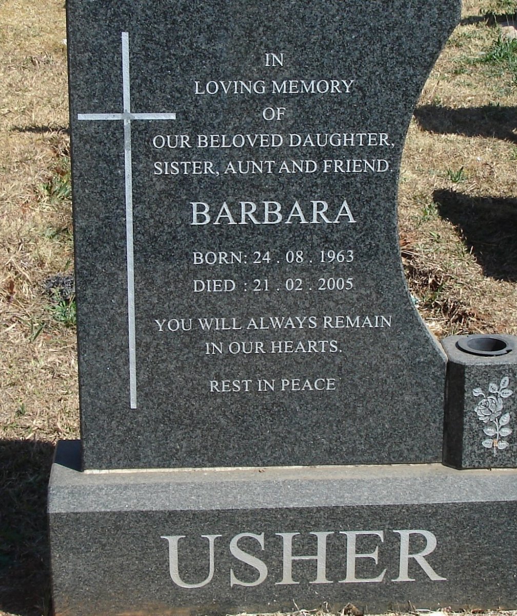 USHER Barbara 1963-2005