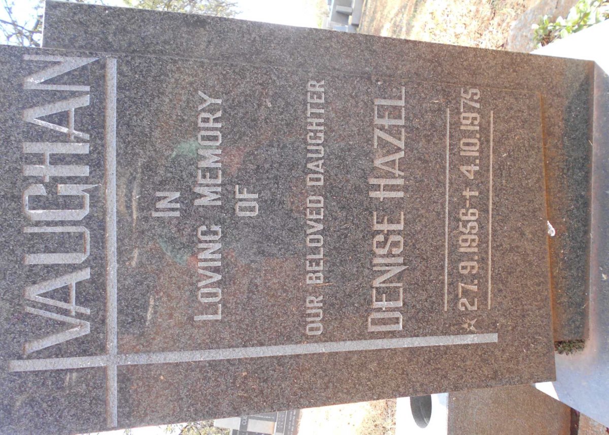 VAUGHAN Denise Hazel 1956-1975