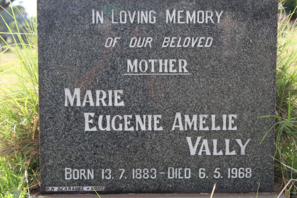 VALLY Marie Eugenie Amelie 1883-1968