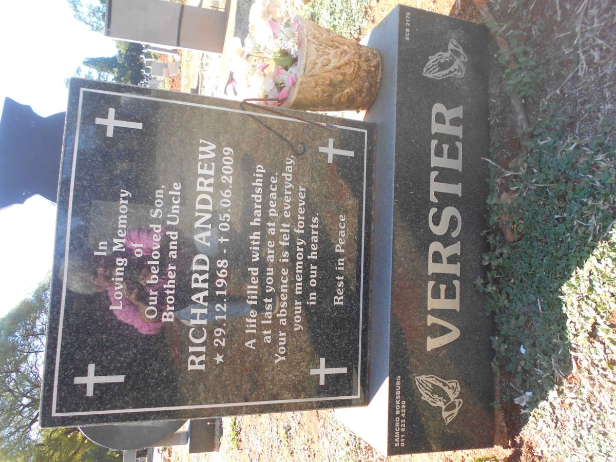 VERSTER Richard Andrew 1968-2009