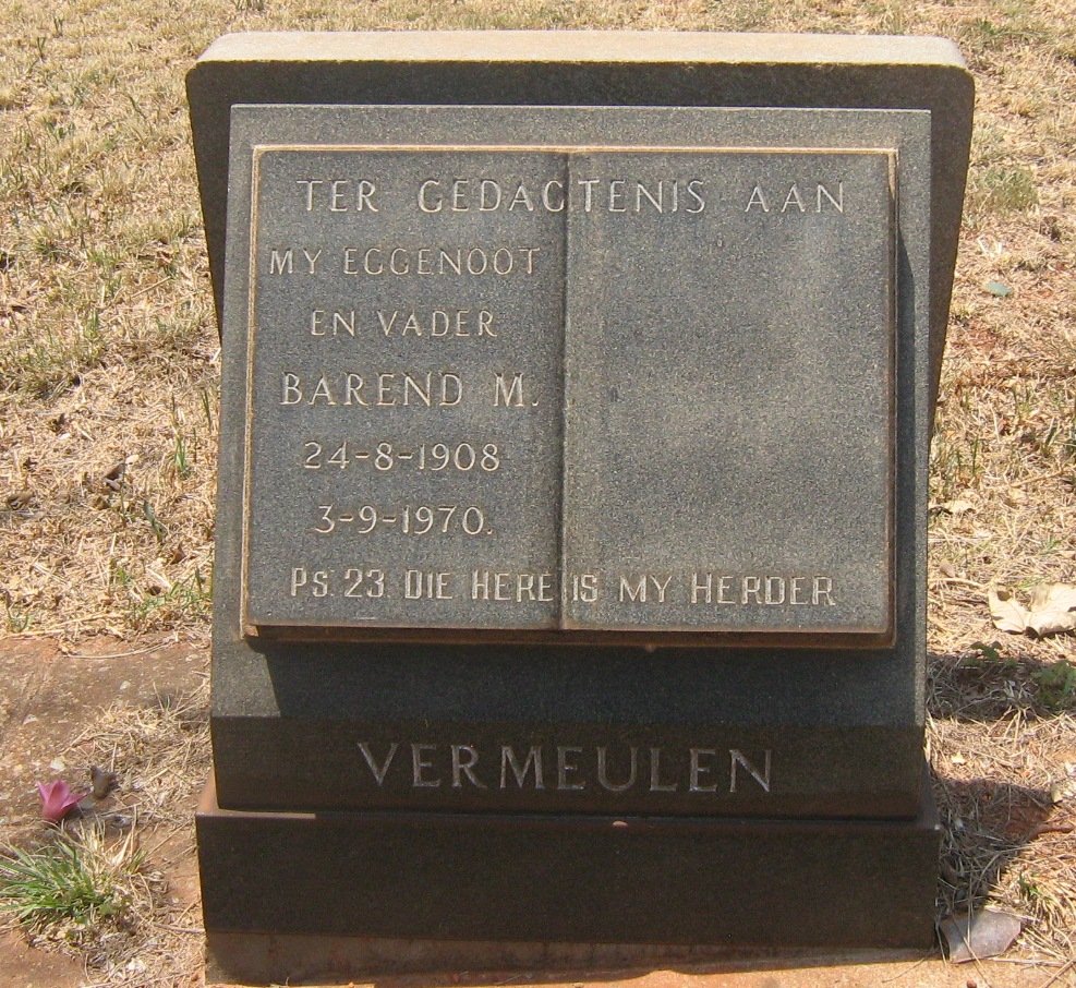 VERMEULEN Barend M. 1908-1970