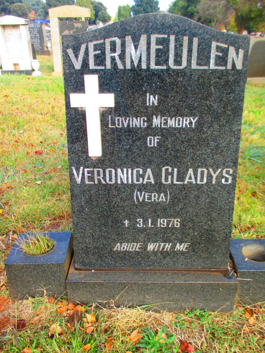 VERMEULEN Veronica Gladys -1976