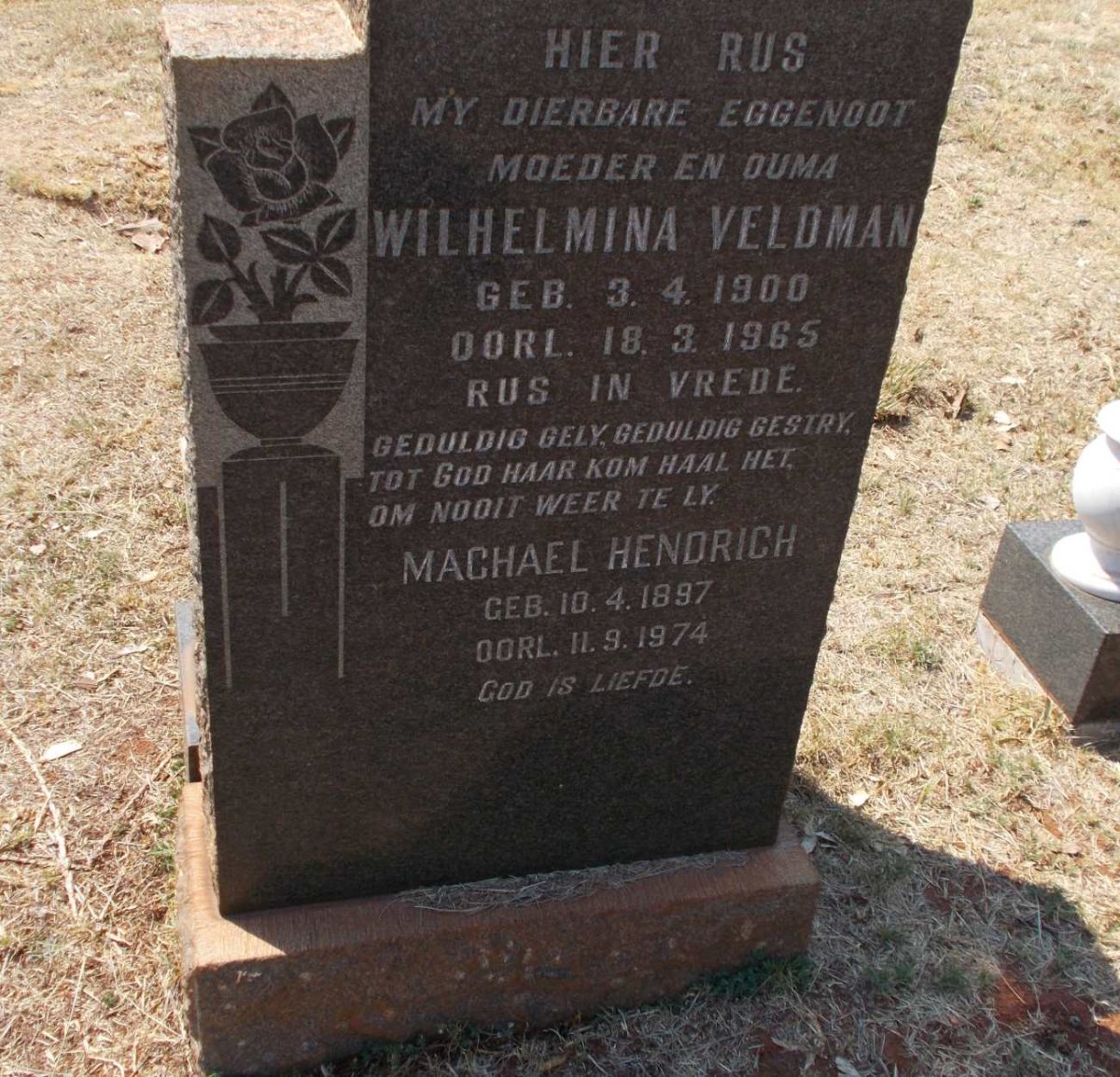 VELDMAN Machael Hendrich 1897-1974 &amp; Wilhelmina 1900-1965