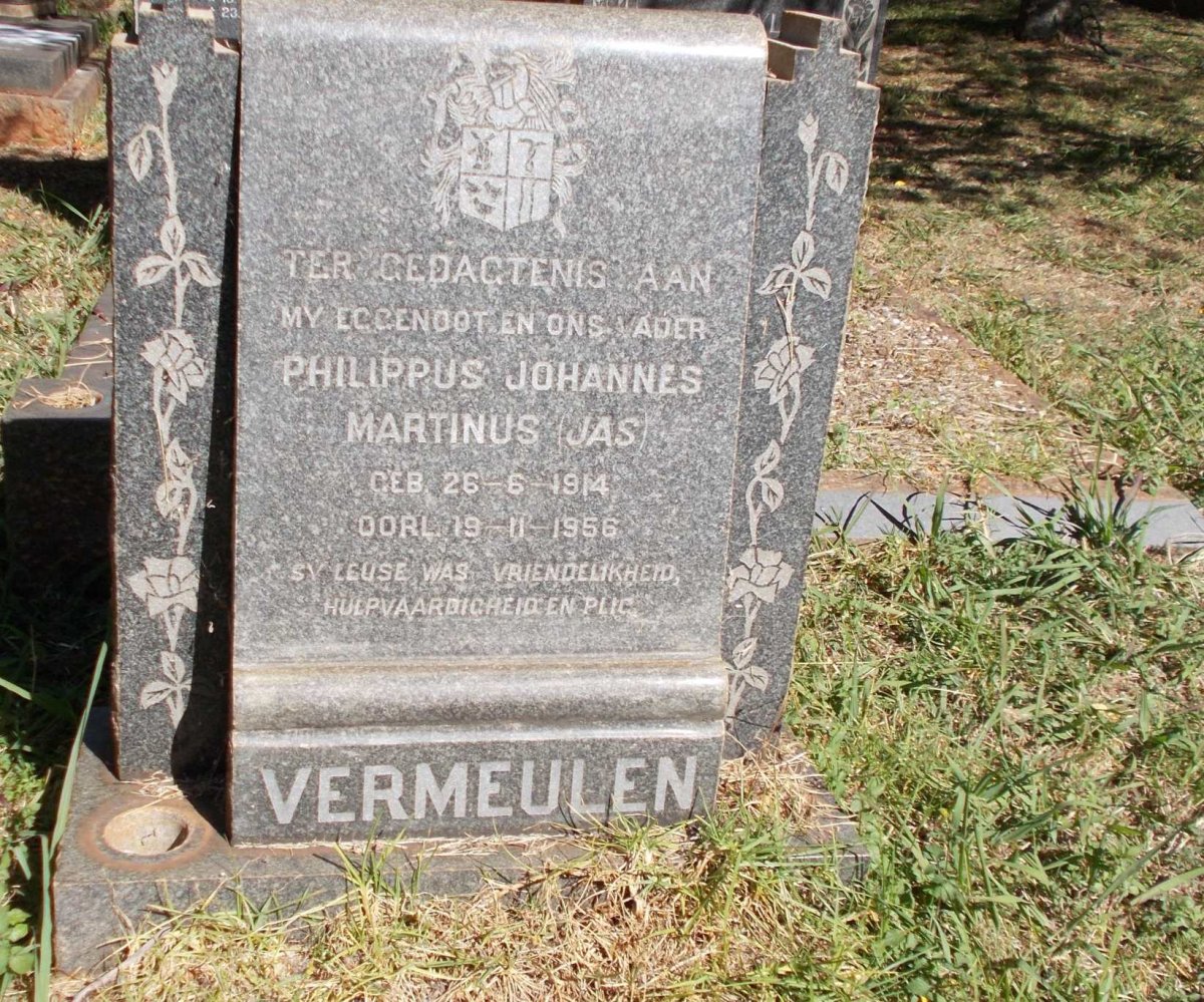 VERMEULEN Philippus Johannes Martinus 1914-1956