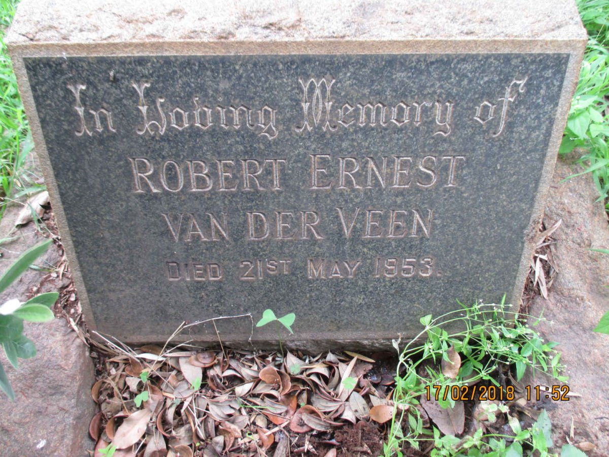 VEEN Robert Ernest, van der -1953