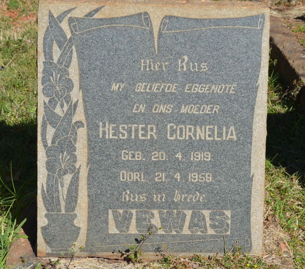 VEWAS Hester Cornelia 1919-1958