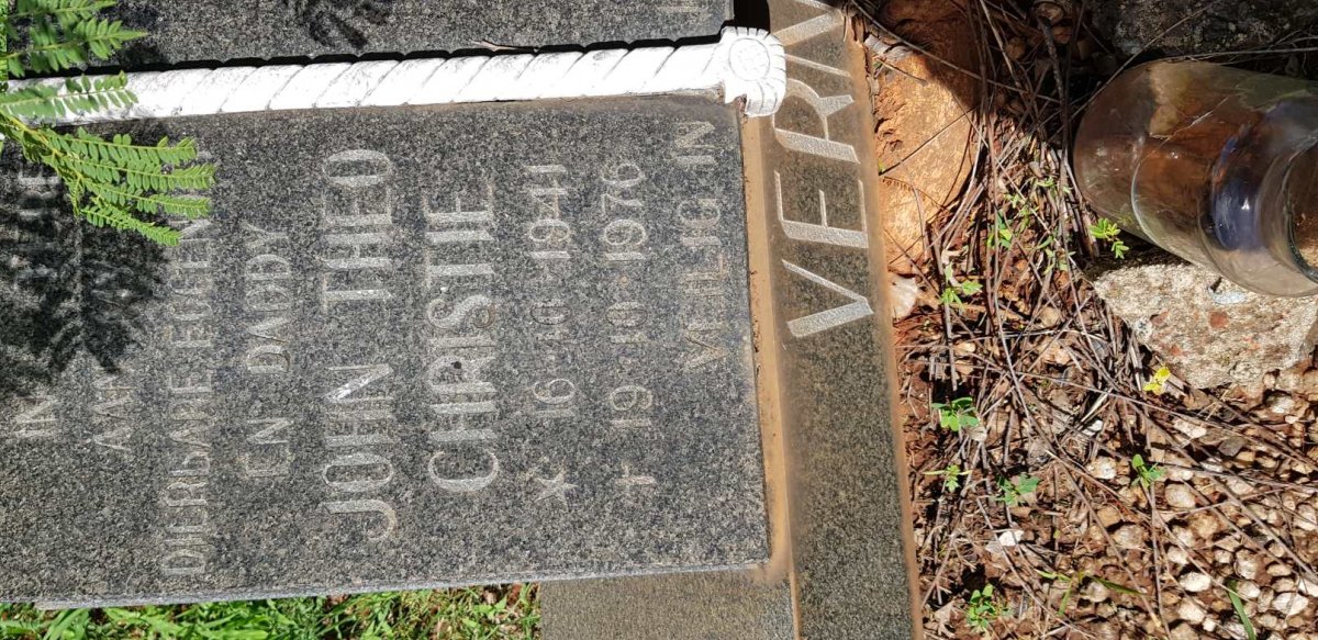 VERNE John Theo Christie 1941-1976