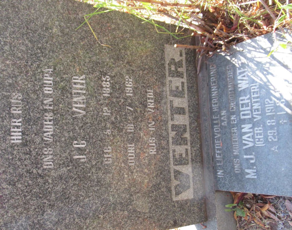 VENTER J.C. 1885-1962