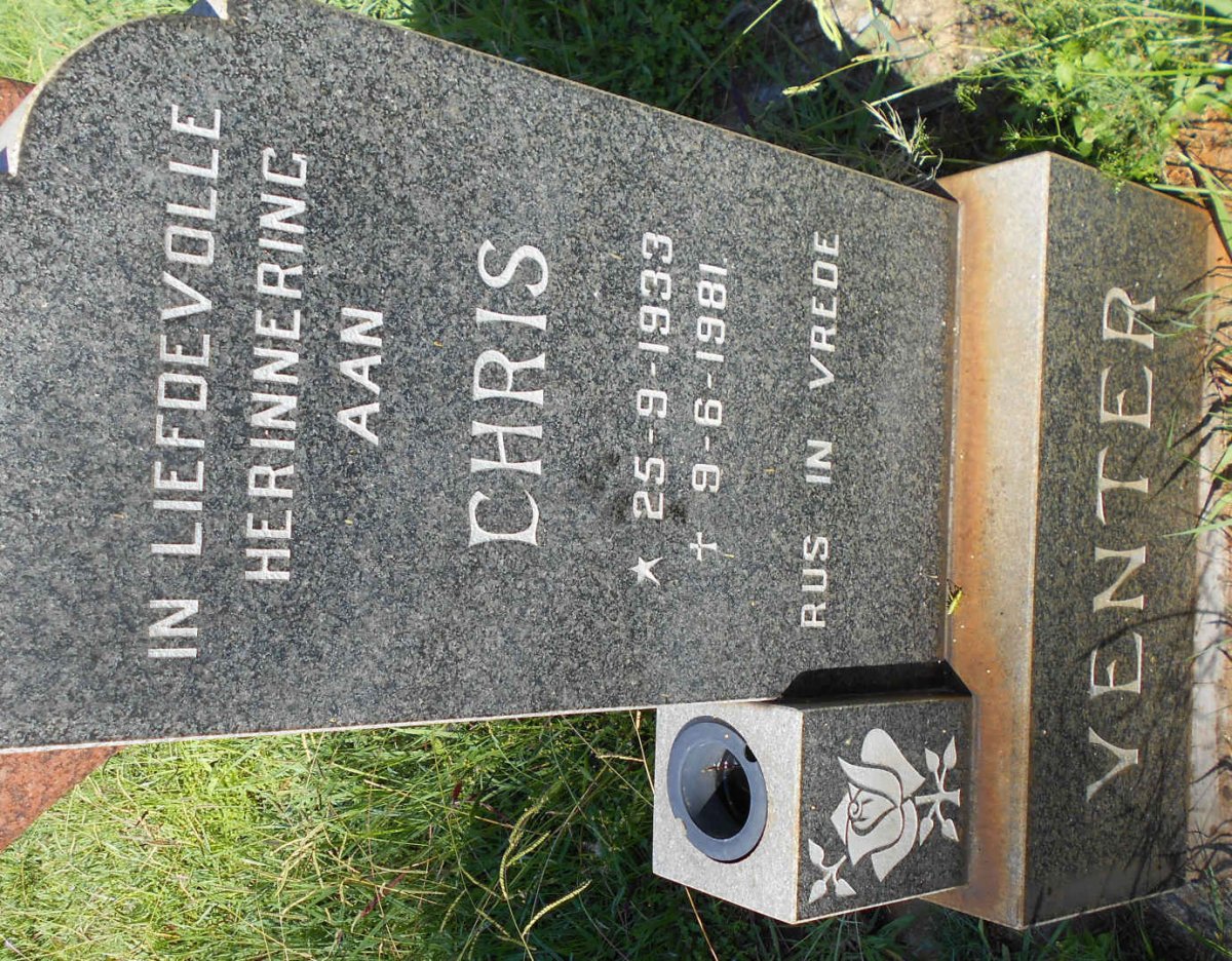VENTER Chris 1933-1981