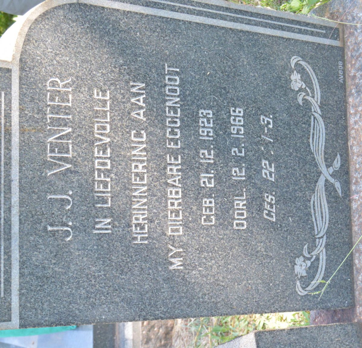 VENTER J.J. 1923-1966