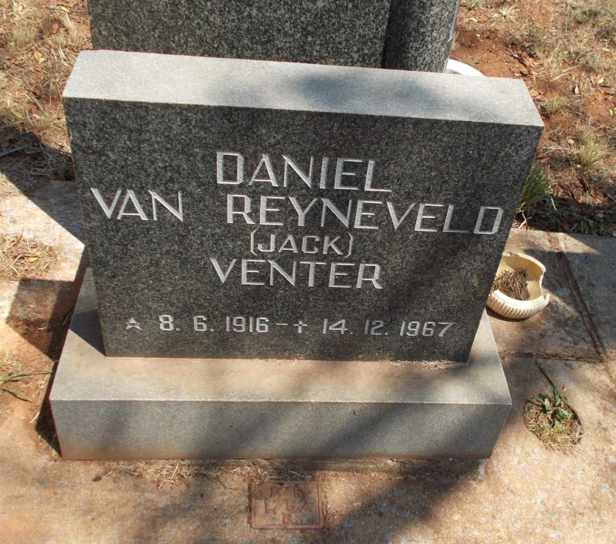 VENTER Daniel Van Reyneveld 1916-1967