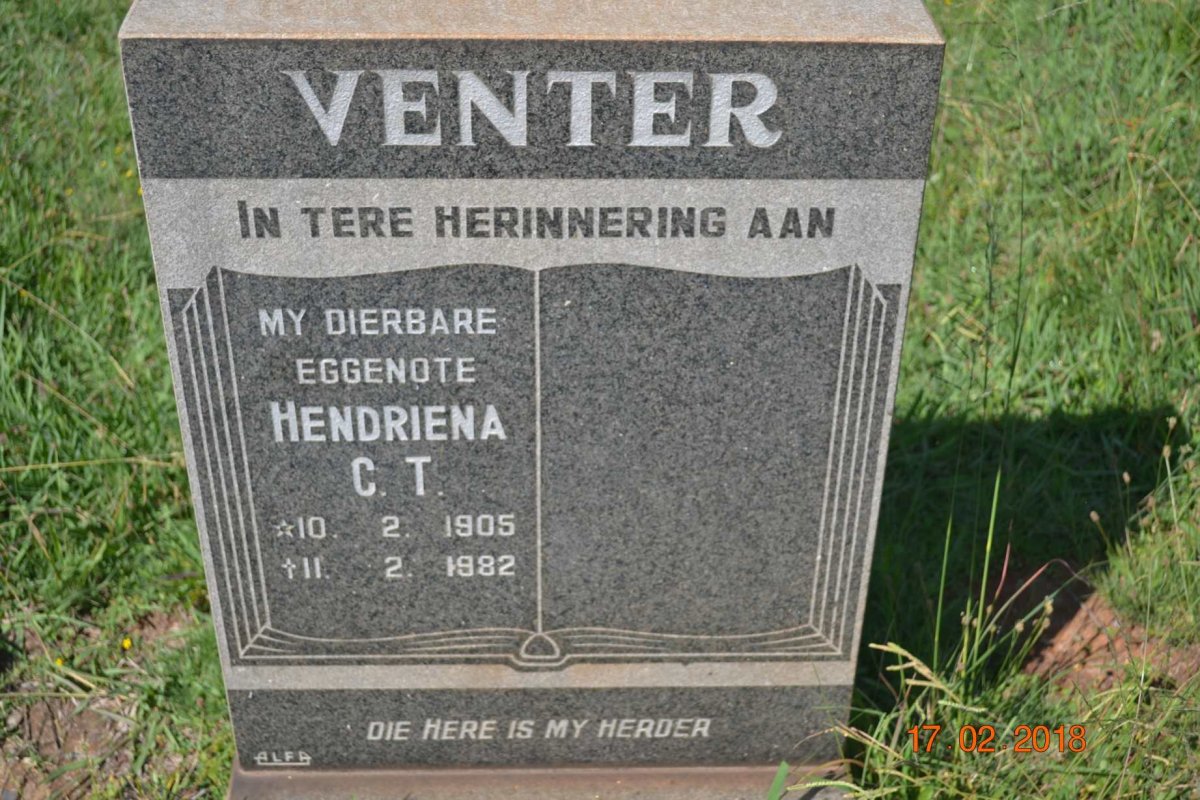 VENTER Hendriena C.T. 1905-1982