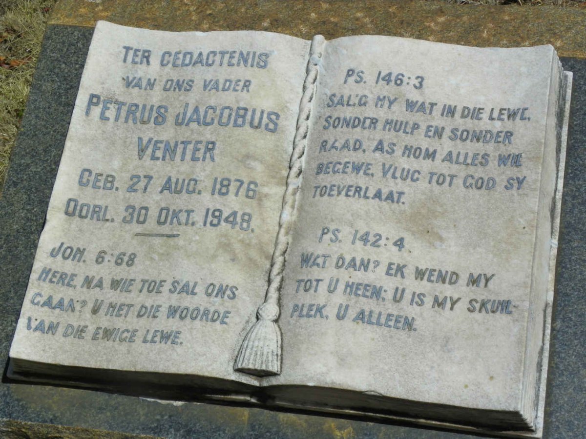 VENTER Petrus Jacobus 1876-1948