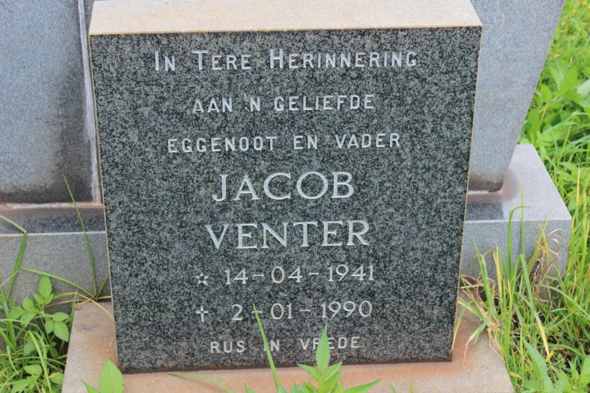 VENTER Jacob 1941-1990