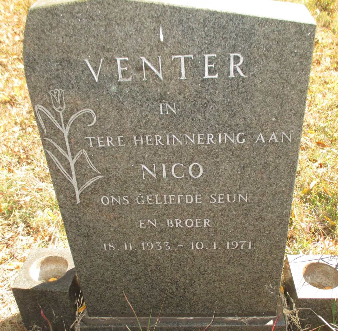 VENTER Nico 1933-1971