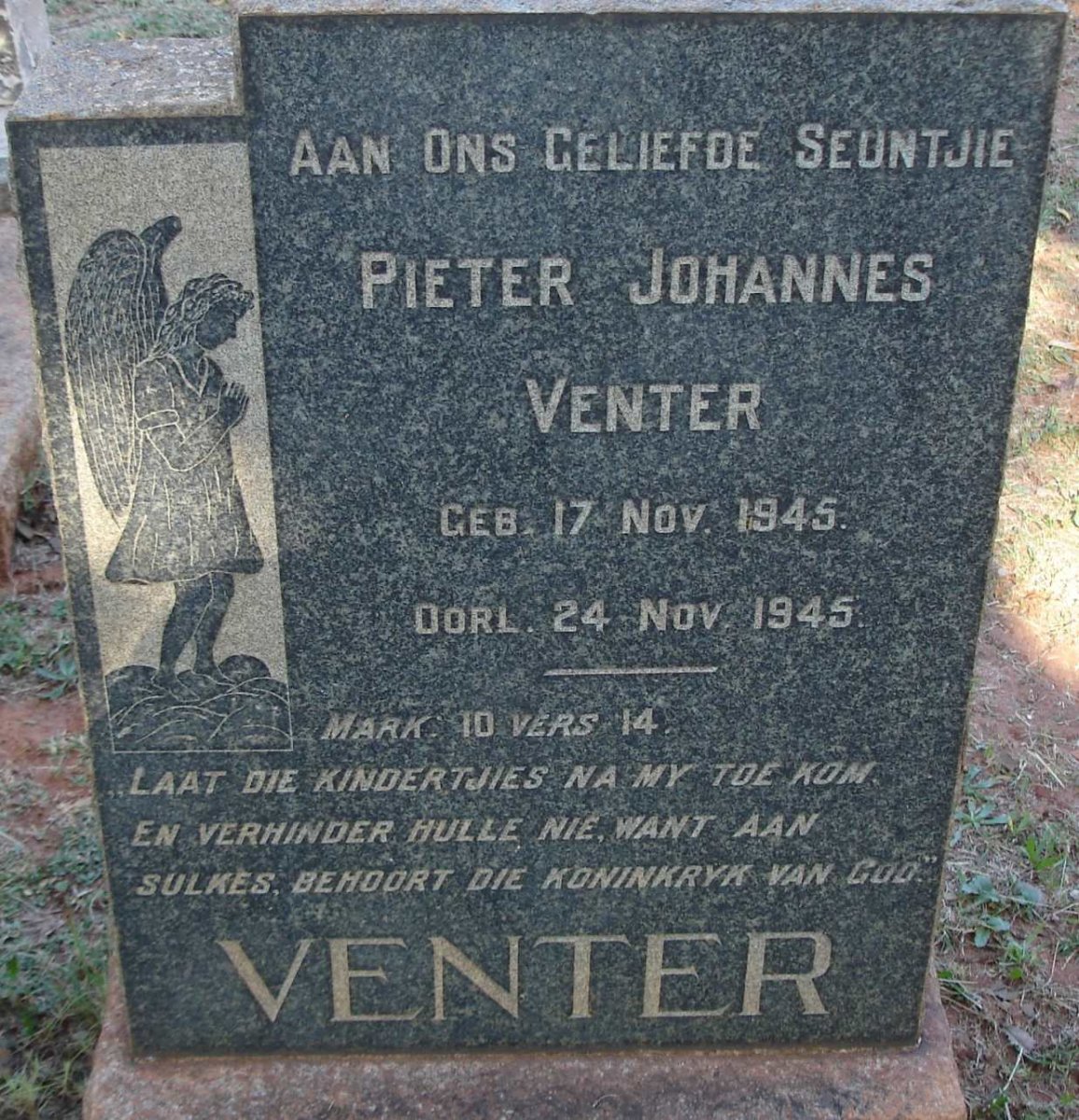 VENTER Pieter Johannes 1945-1945