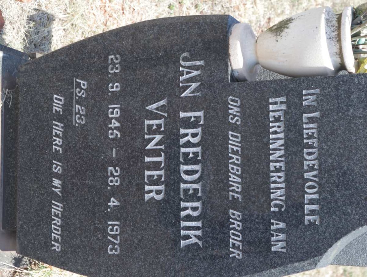 VENTER Jan Frederik 1945-1973