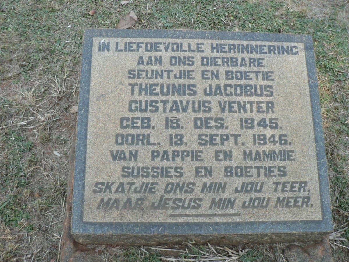 VENTER Theunis Jacobus Gustavus 1945-1946