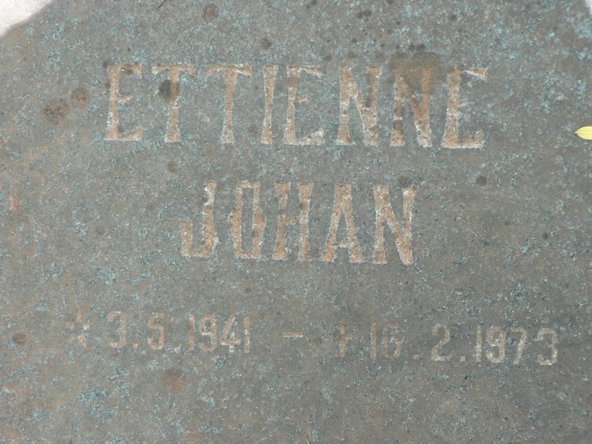 VENTER Ettienne Johan 1941-1973