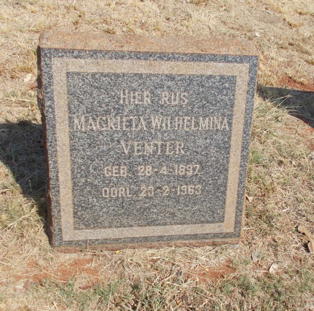 VENTER Magrieta Wilhelmina 1897-1963