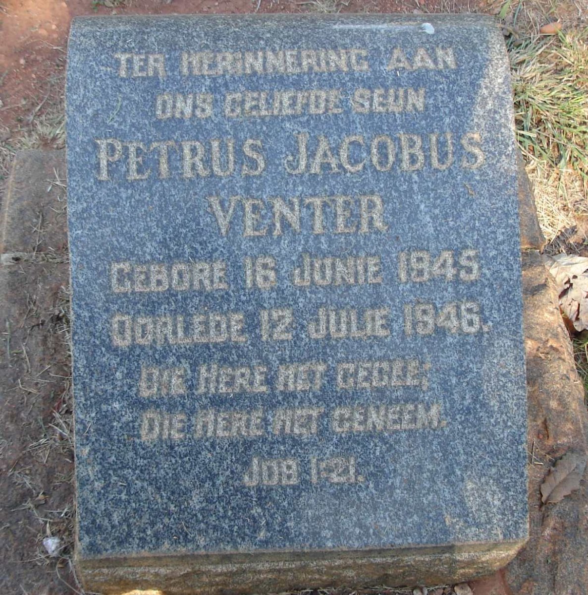 VENTER Petrus Jacobus 1945-1946