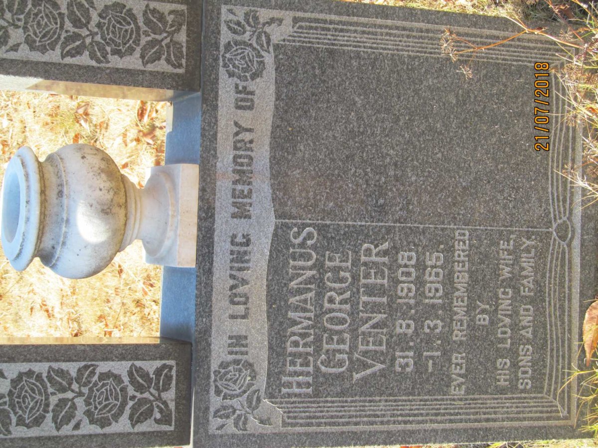 VENTER Hermanus George 1908-1965