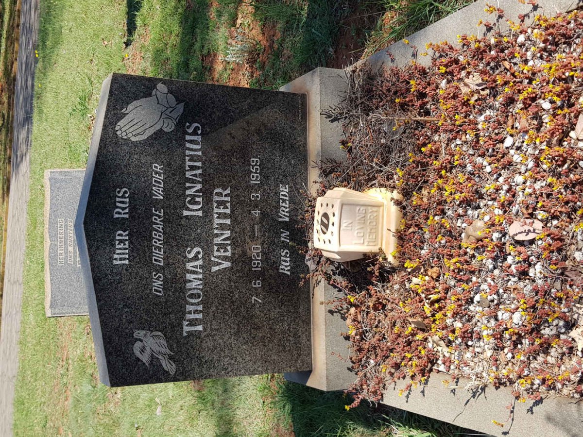 VENTER Thomas Ignatius 1920-1959