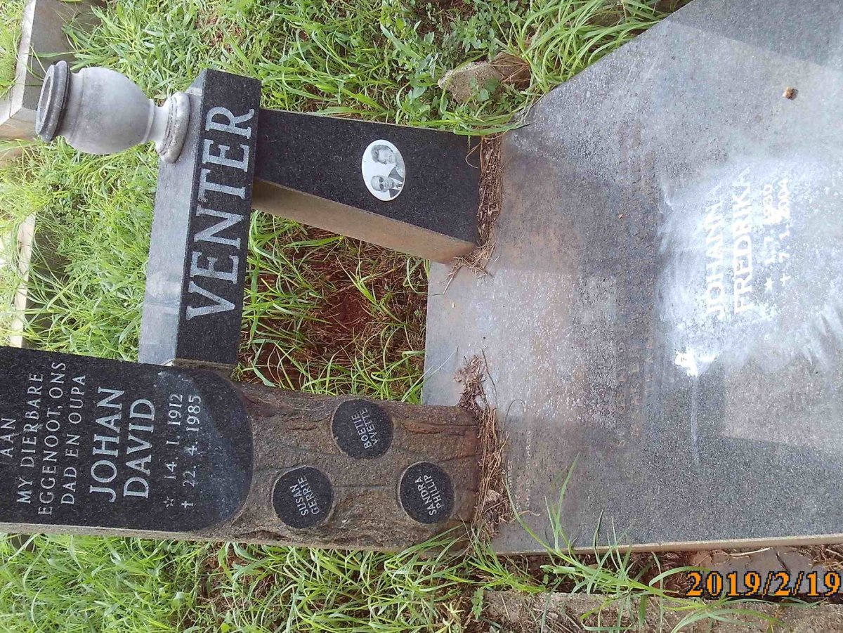 VENTER Johan David 1912-1985 :: VENTER Johanna Fredrika 1930-2004