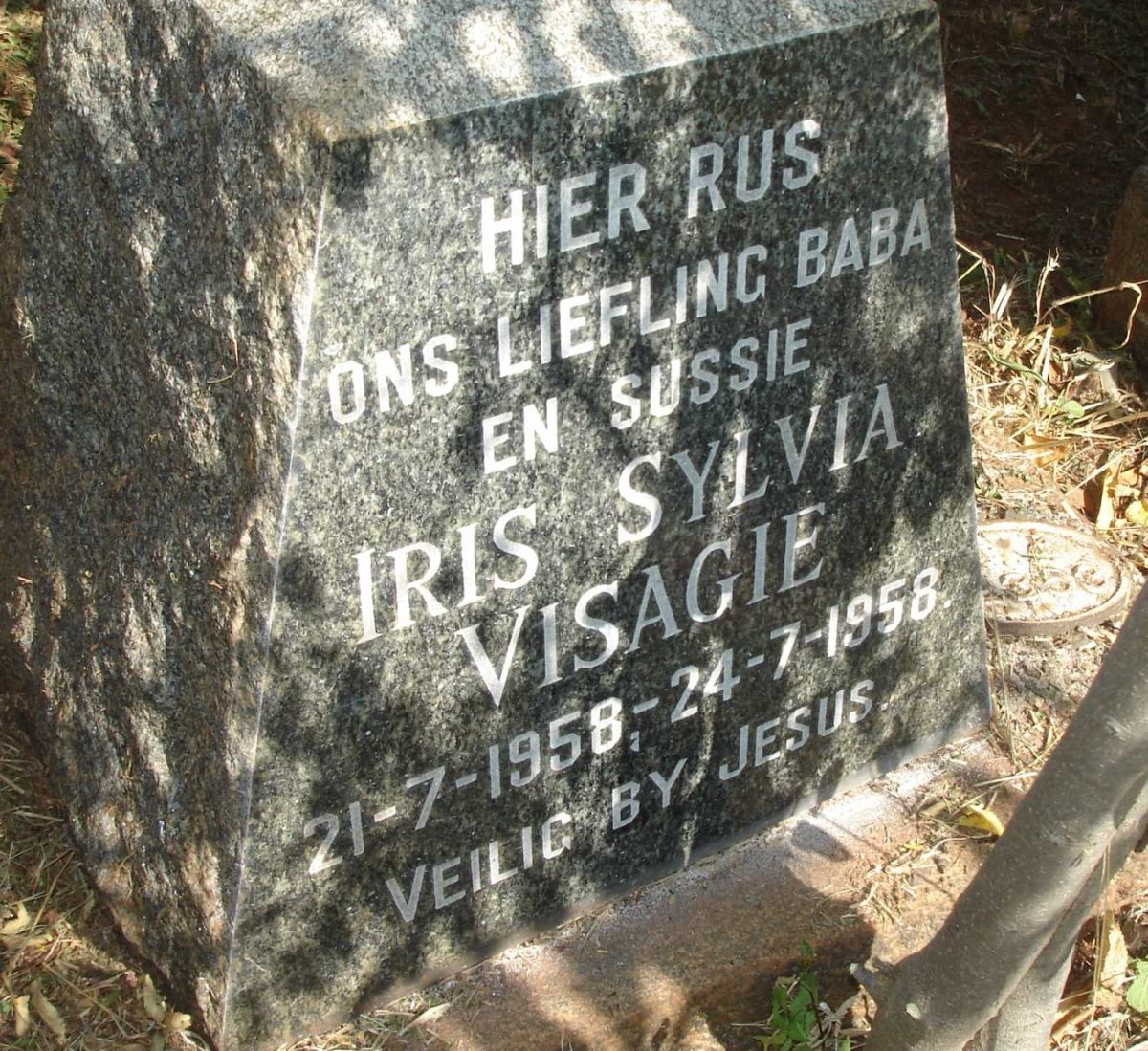 VISAGIE Iris Sylvia 1958-1958