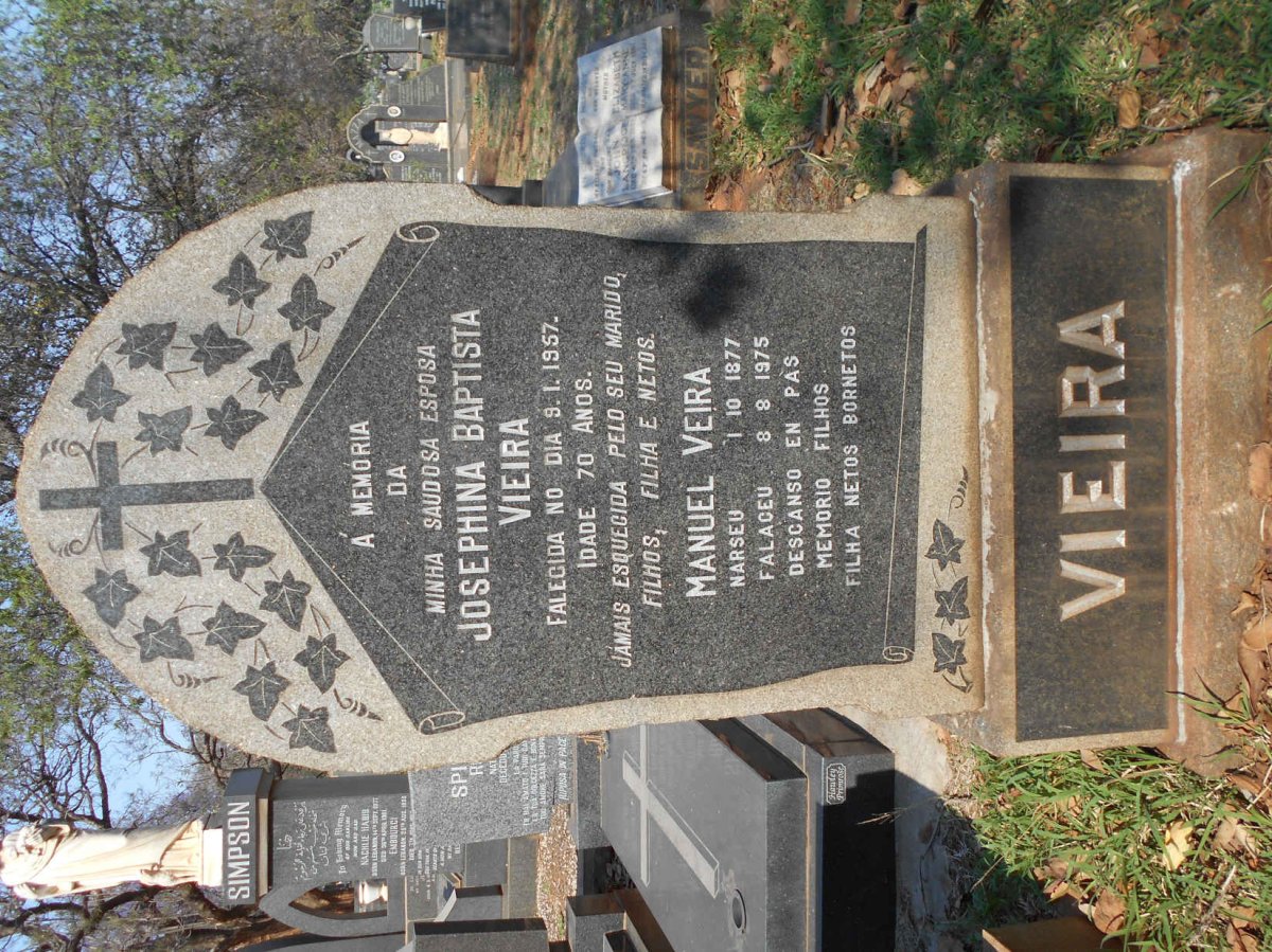 VIEIRA Manuel Veira 1877-1975 &amp; Josephina Baptista -1957