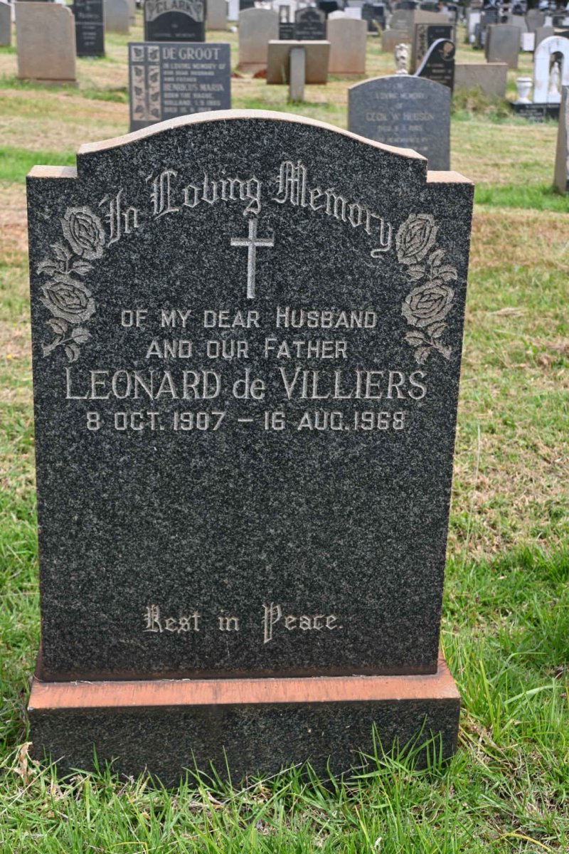 VILLIERS Leonard, de 1907-1968