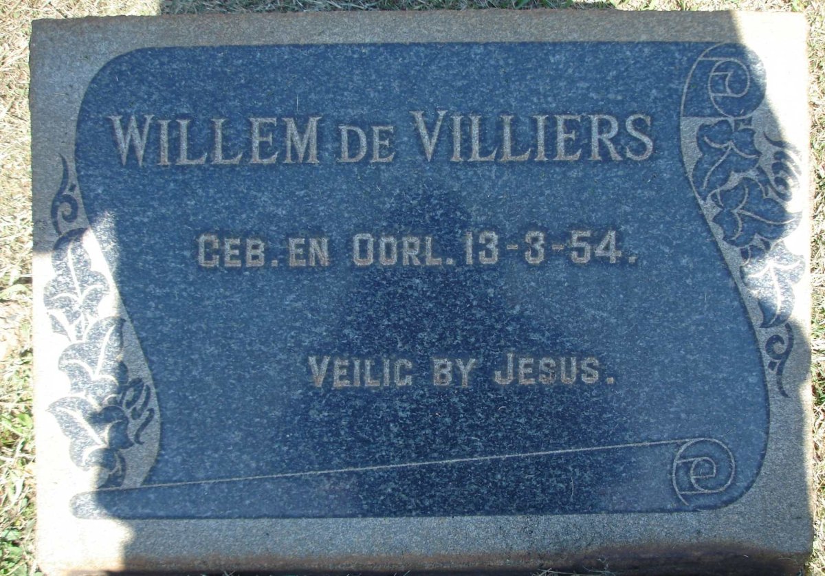 VILLIERS Willem, de 1954-1954