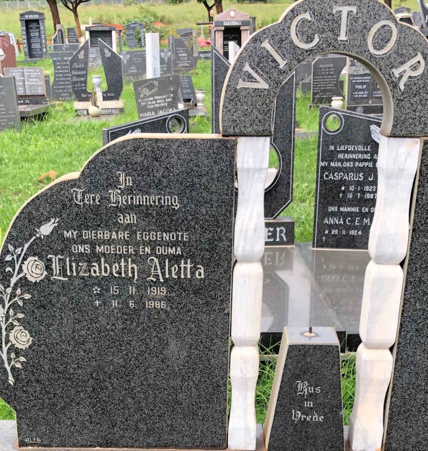 VICTOR Elizabeth Aletta 1919-1986