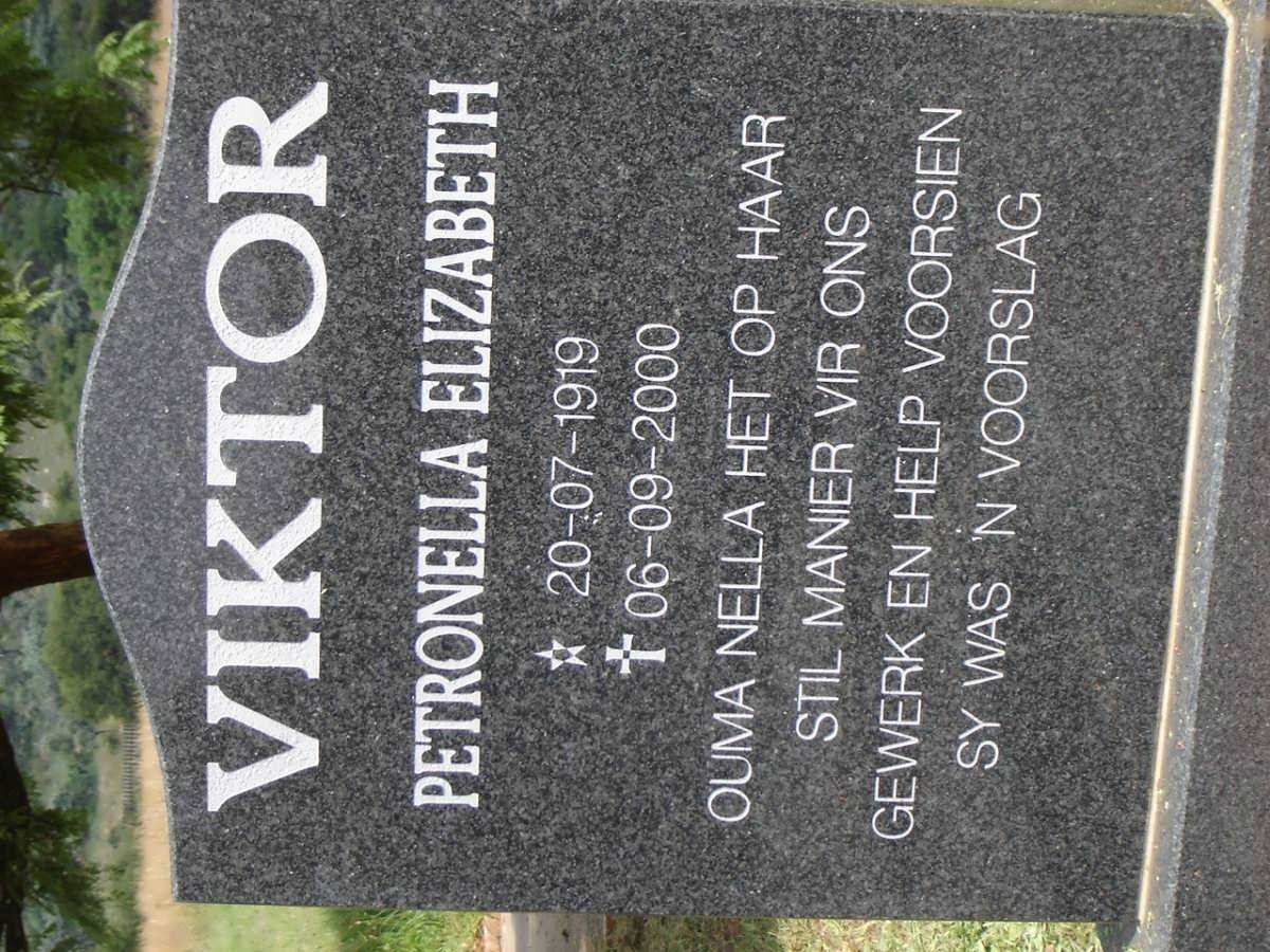VIKTOR Petronella Elizabeth 1919-2000
