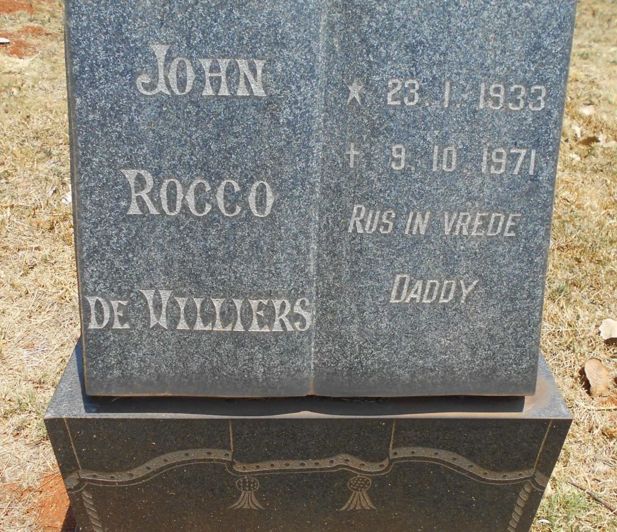 VILLIERS John Rocco, de 1933-1971