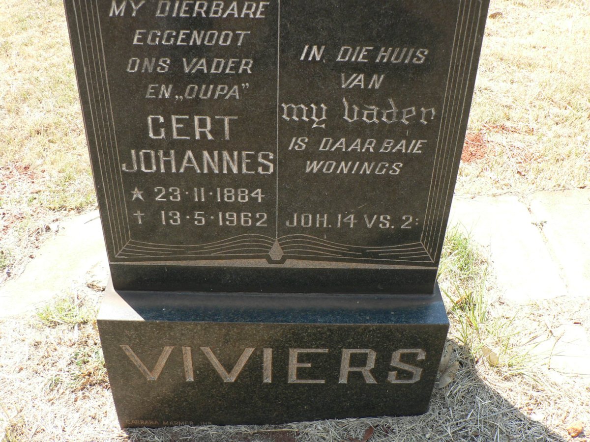 VIVIERS Gert Johannes 1884-1962