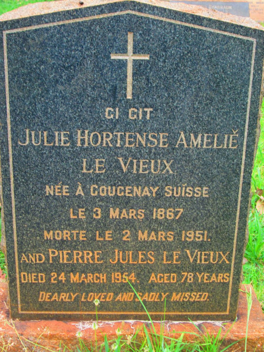 VIEUX Pierre Jules, le -1954 &amp; Julie Hortense Amelie 1867-1951