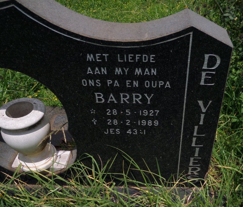 VILLIERS Barry, de 1927-1989