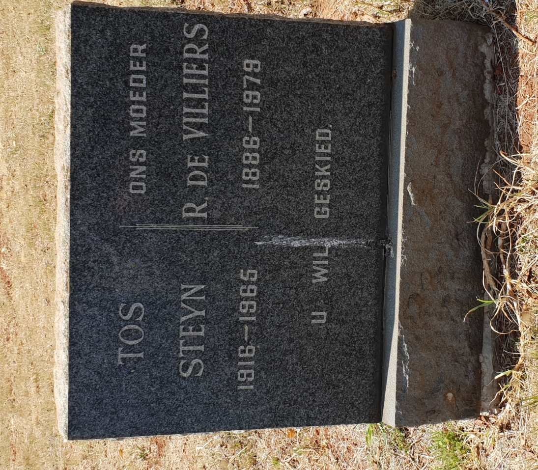 VILLIERS R., de 1886-1979 :: STEYN Tos 1916-1965