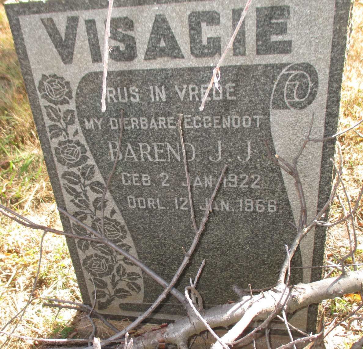 VISAGIE Barend J.J. 1922-1966