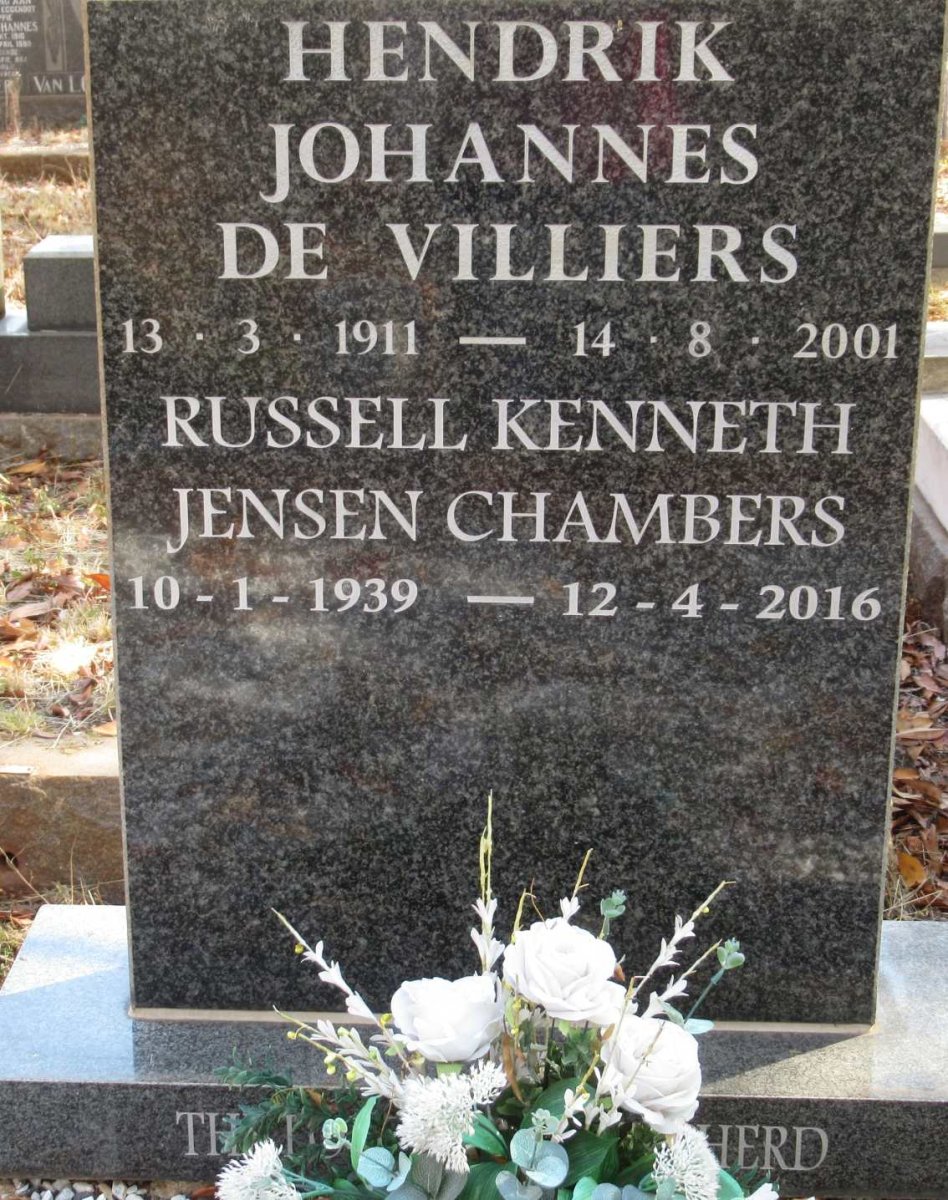 VILLIERS Hendrik Johannes, de 1911-2001 :: CHAMBERS Russell Kenneth Jensen 1939-2016