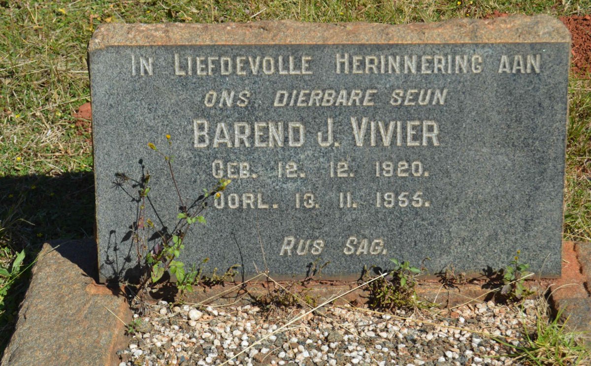 VIVIER Barend J. 1920-1955