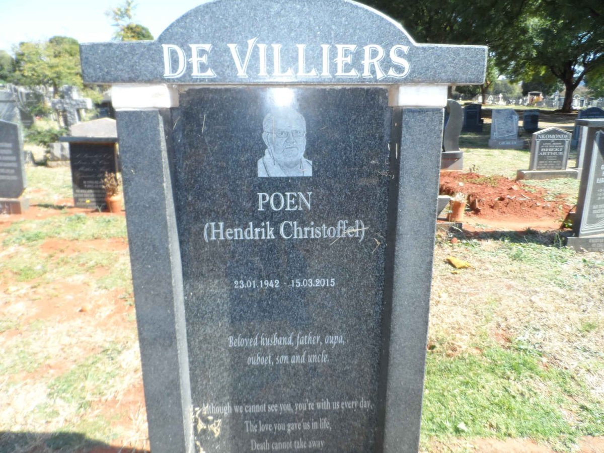 VILLIERS Hendrik Christoffel, de 1942-2015