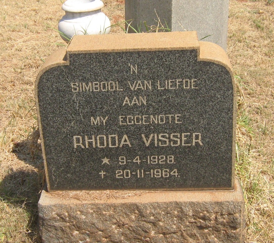 VISSER Rhoda 1928-1964