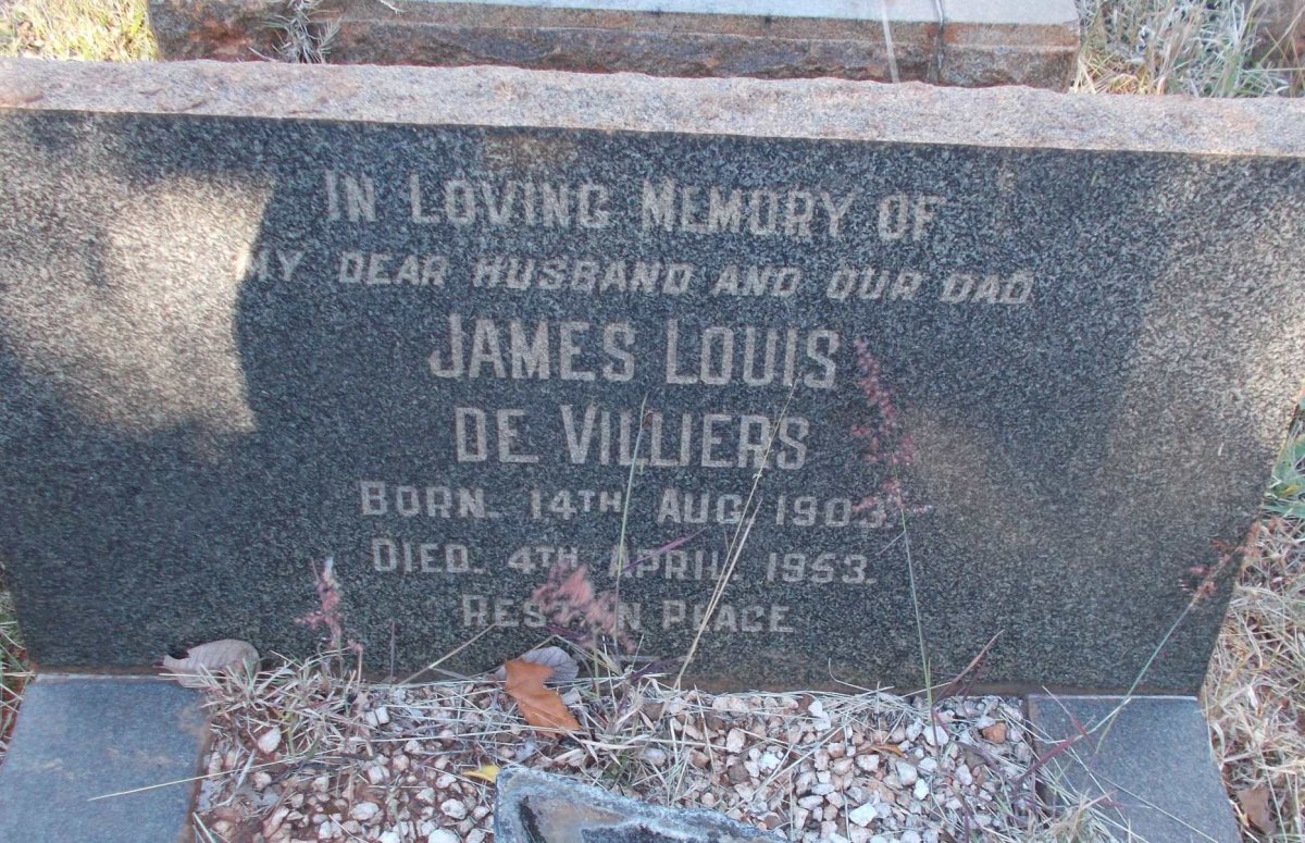 VILLIERS James Louis, de 1903-1953