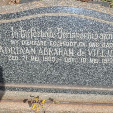 VILLIERS Adriaan Abraham, de 1909-1956