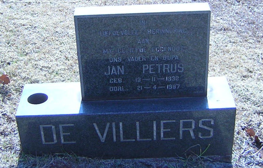 VILLIERS Jan Petrus, de 1932-1987